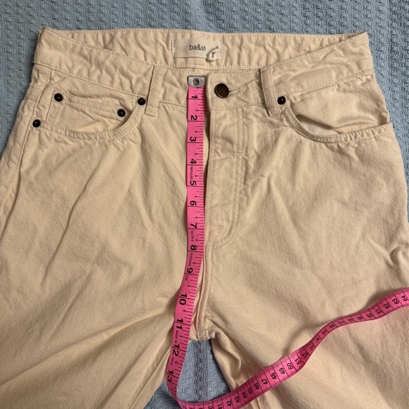 ba&sh Ruth Off White Straight Leg Jeans - Women’s 6 - Picture 13 of 14